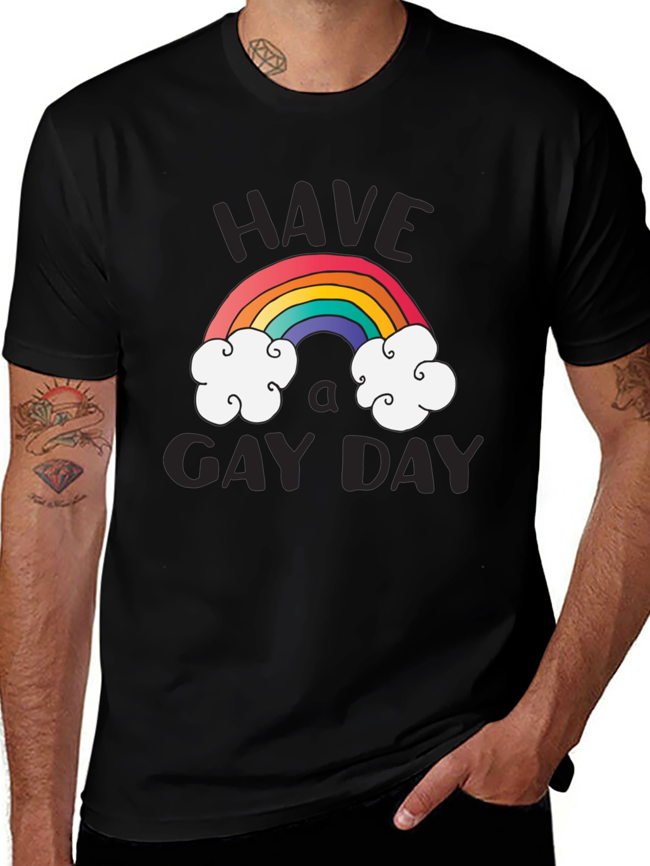 Rainbow Have A Gay Day Graphic Tee