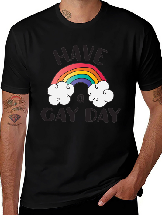 Rainbow Have A Gay Day Graphic Tee