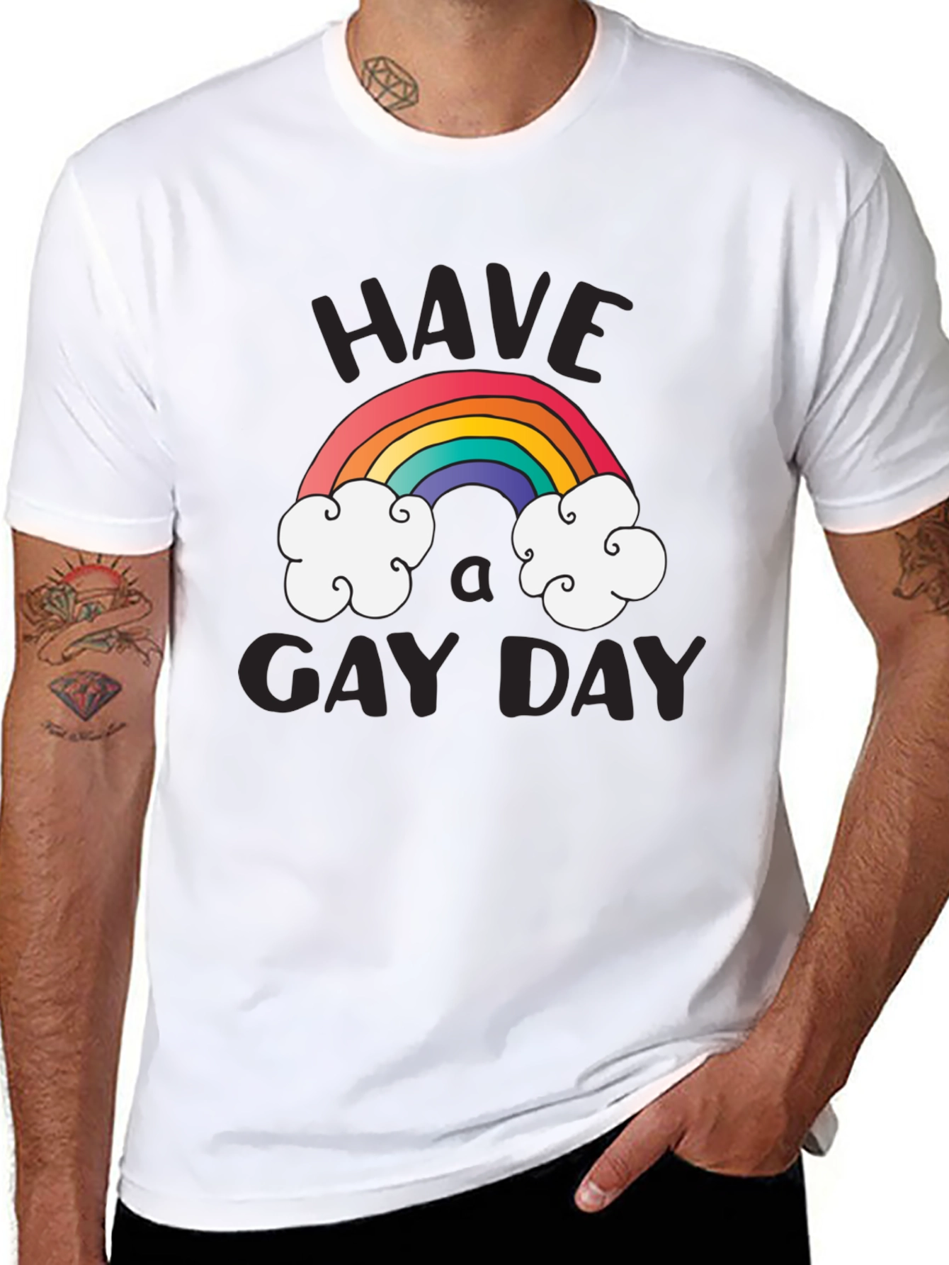 Rainbow Have A Gay Day Graphic Tee