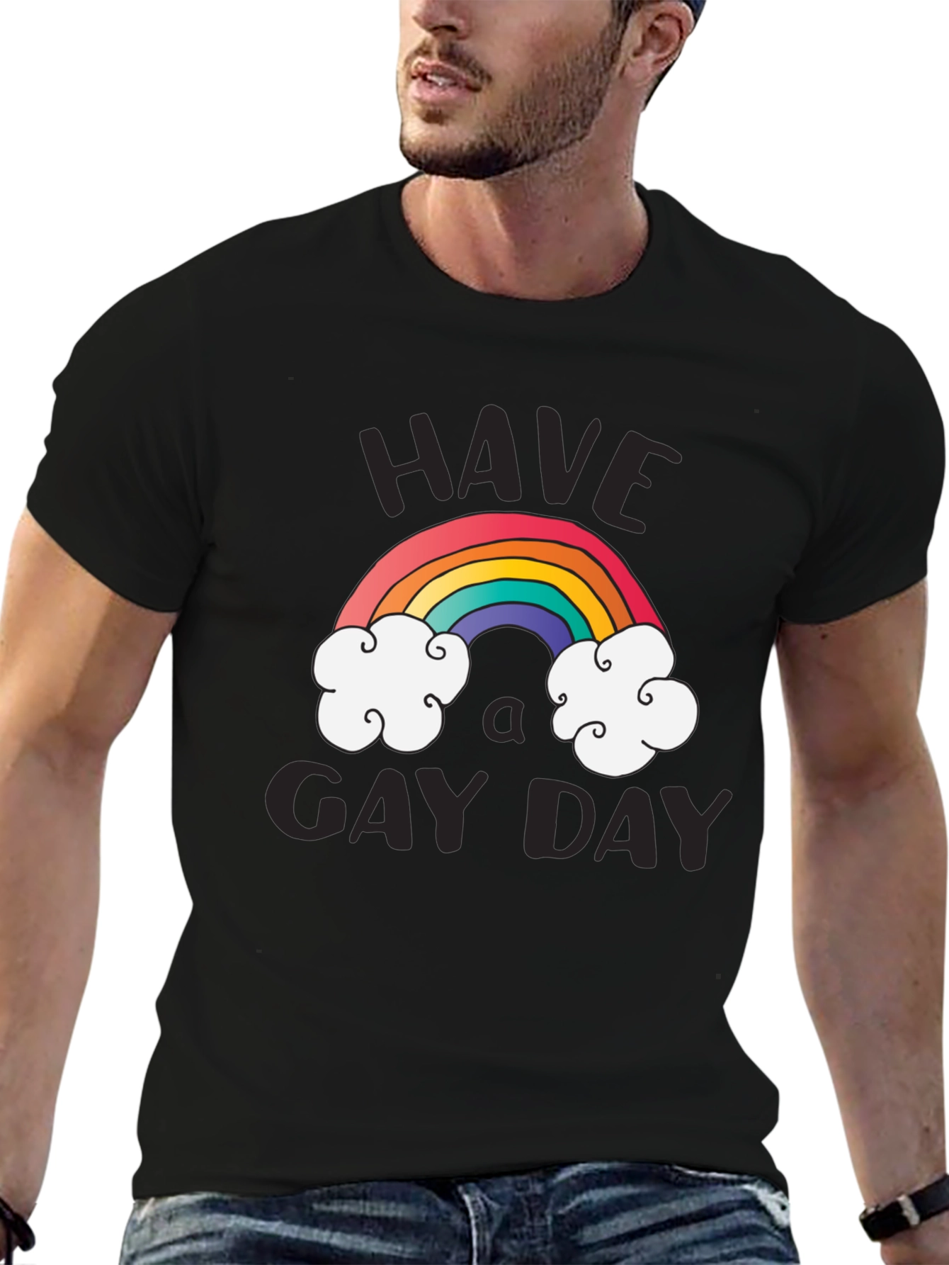 Rainbow Have A Gay Day Graphic Tee