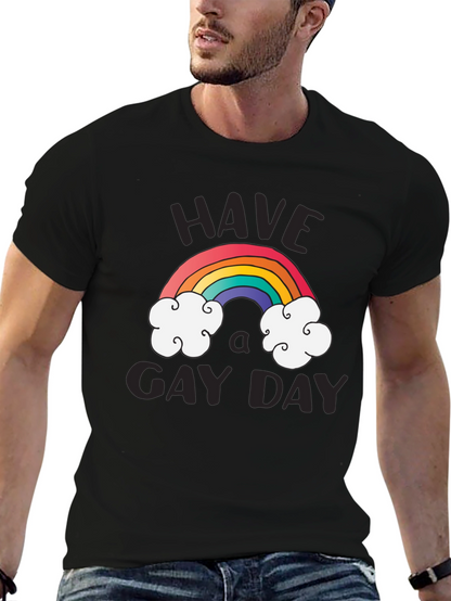 Rainbow Have A Gay Day Graphic Tee