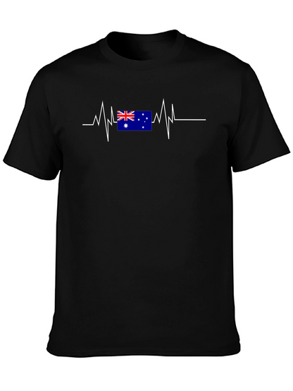 Australia Flag Heartbeat T-Shirt