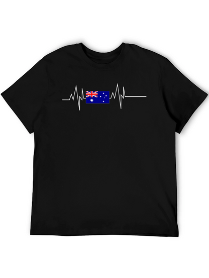 Australia Flag Heartbeat T-Shirt