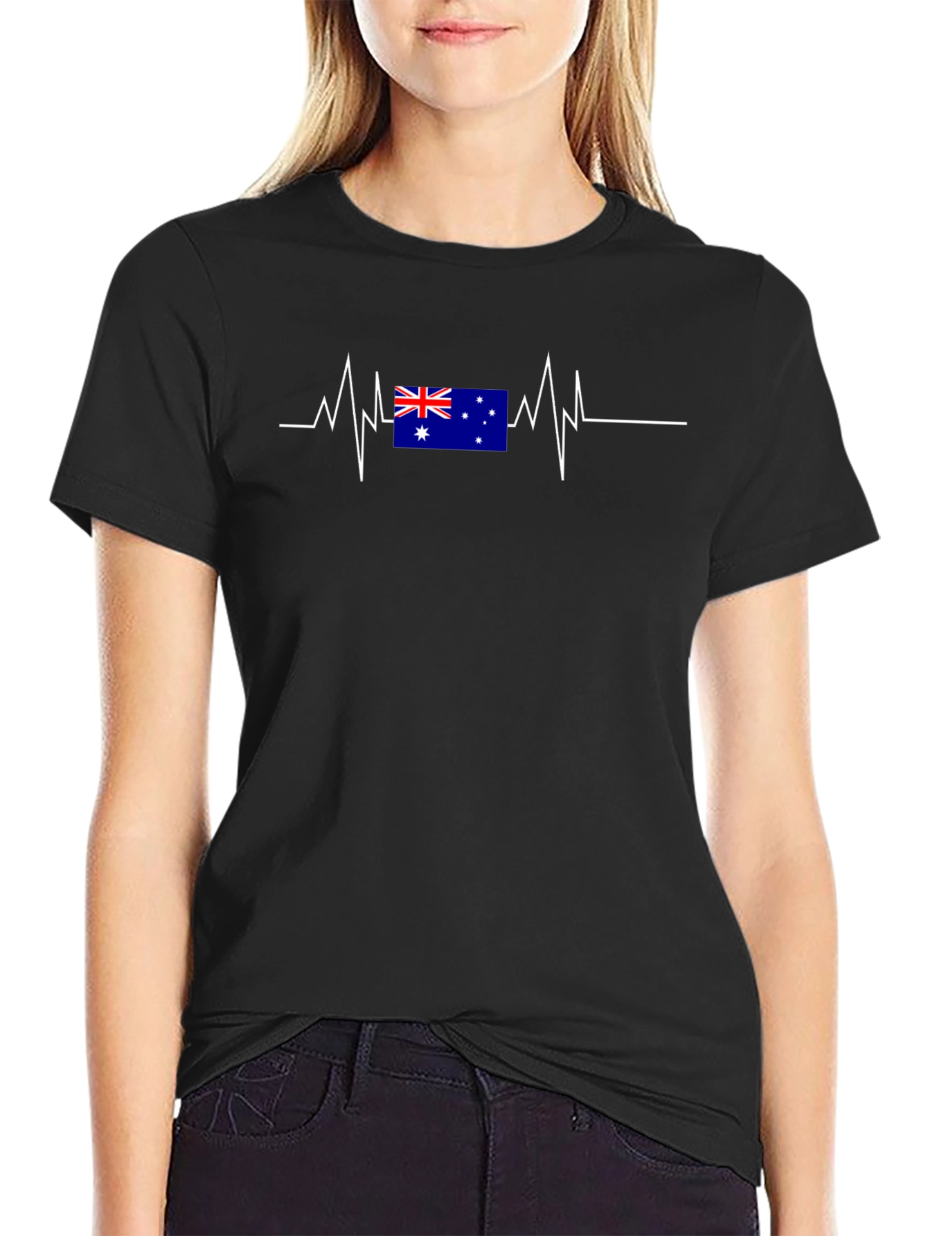 Australia Flag Heartbeat T-Shirt