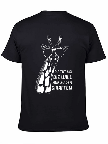 Cool Giraffe Graphic Tee - Unisex Black T-Shirt