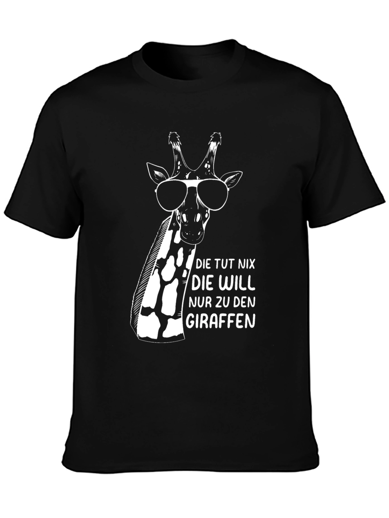 Cool Giraffe Graphic Tee - Unisex Black T-Shirt