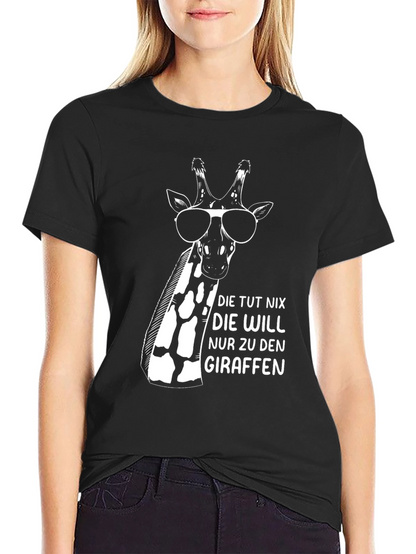 Cool Giraffe Graphic Tee - Unisex Black T-Shirt
