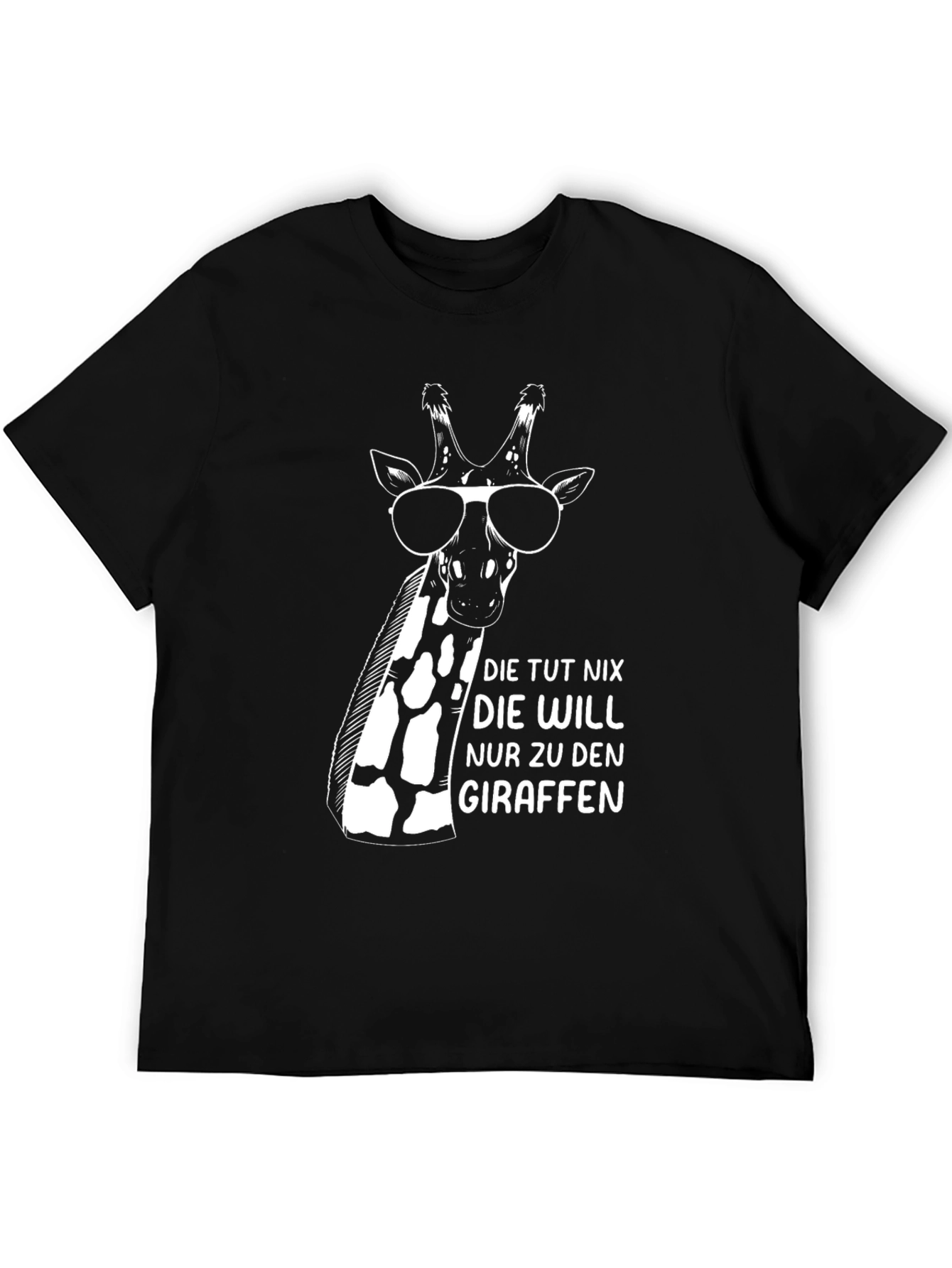 Cool Giraffe Graphic Tee - Unisex Black T-Shirt