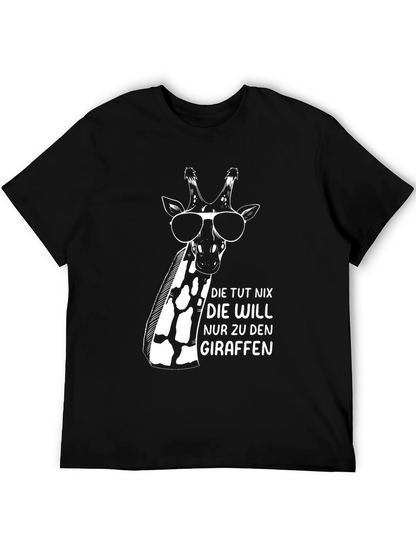 Cool Giraffe Graphic Tee - Unisex Black T-Shirt