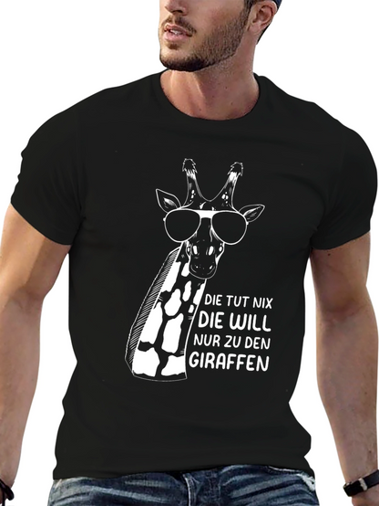 Cool Giraffe Graphic Tee - Unisex Black T-Shirt