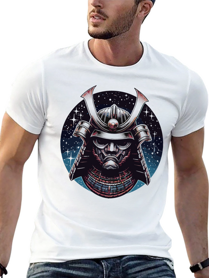 Samurai Helmet Graphic Tee - Mens Black T-Shirt