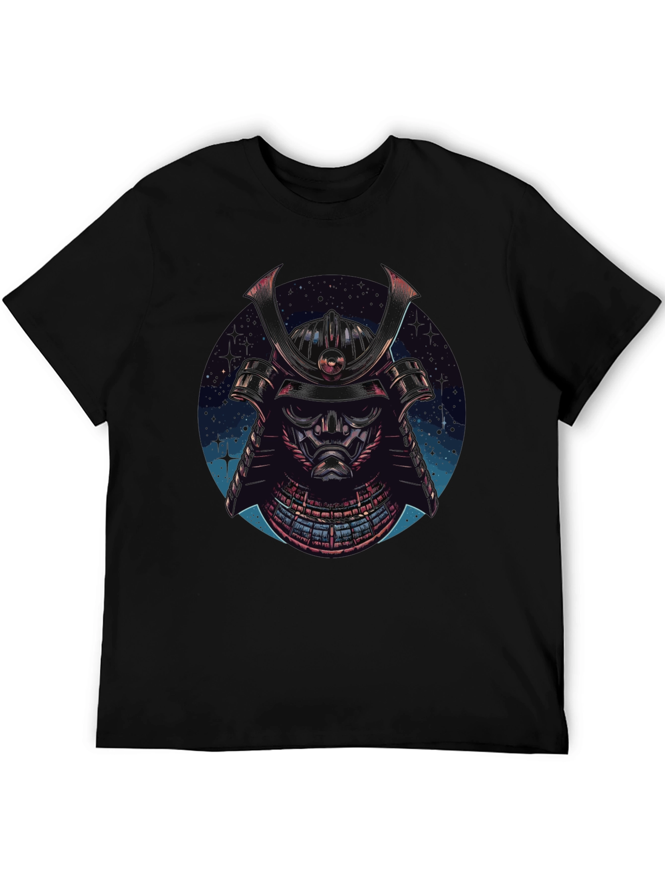 Samurai Helmet Graphic Tee - Mens Black T-Shirt