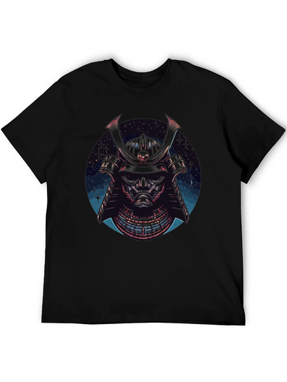 Samurai Helmet Graphic Tee - Mens Black T-Shirt