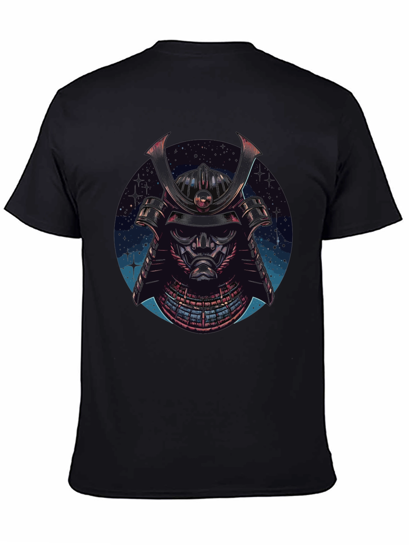 Samurai Helmet Graphic Tee - Mens Black T-Shirt