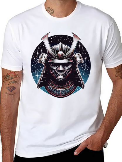 Samurai Helmet Graphic Tee - Mens Black T-Shirt