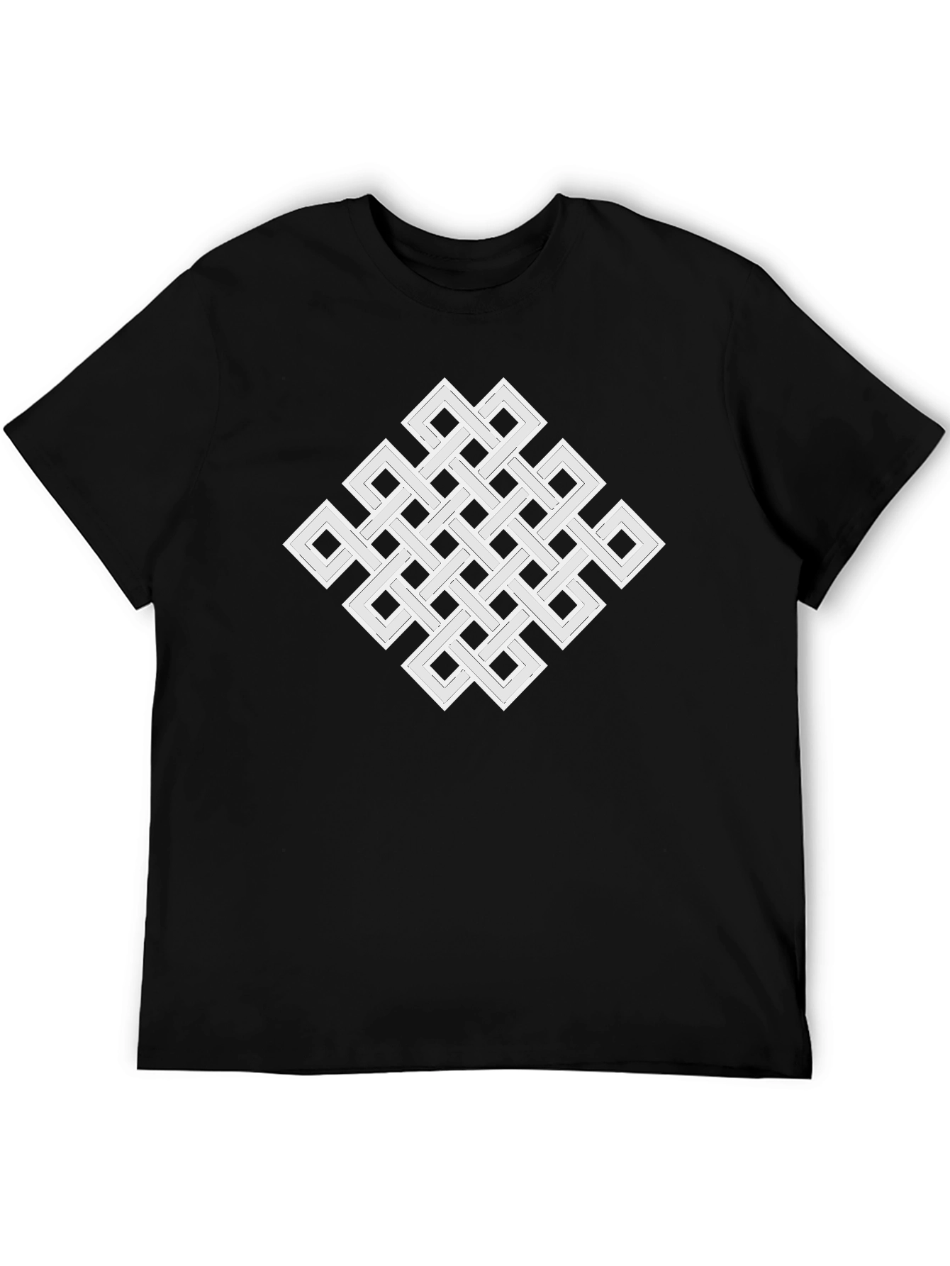 Endless Knot Graphic Tee - Geometric Black T-Shirt