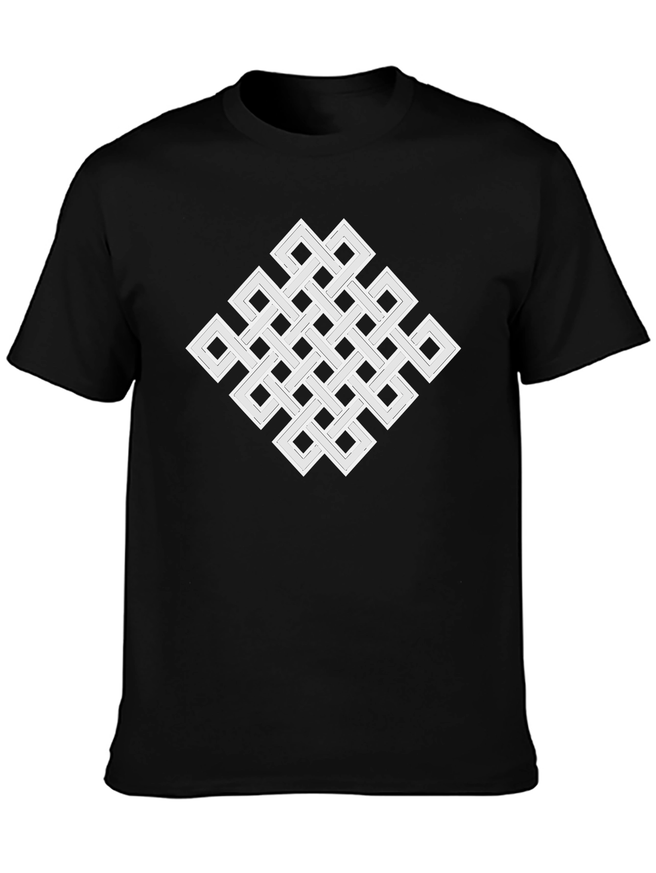 Endless Knot Graphic Tee - Geometric Black T-Shirt