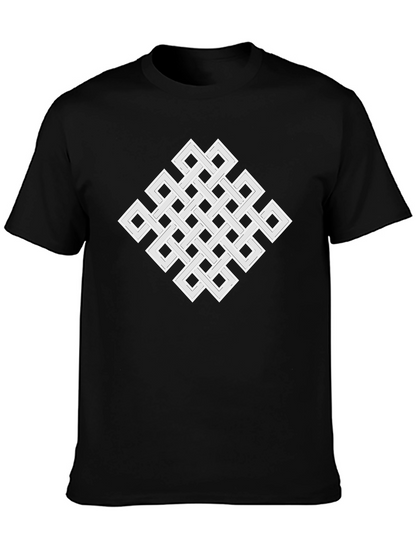 Endless Knot Graphic Tee - Geometric Black T-Shirt
