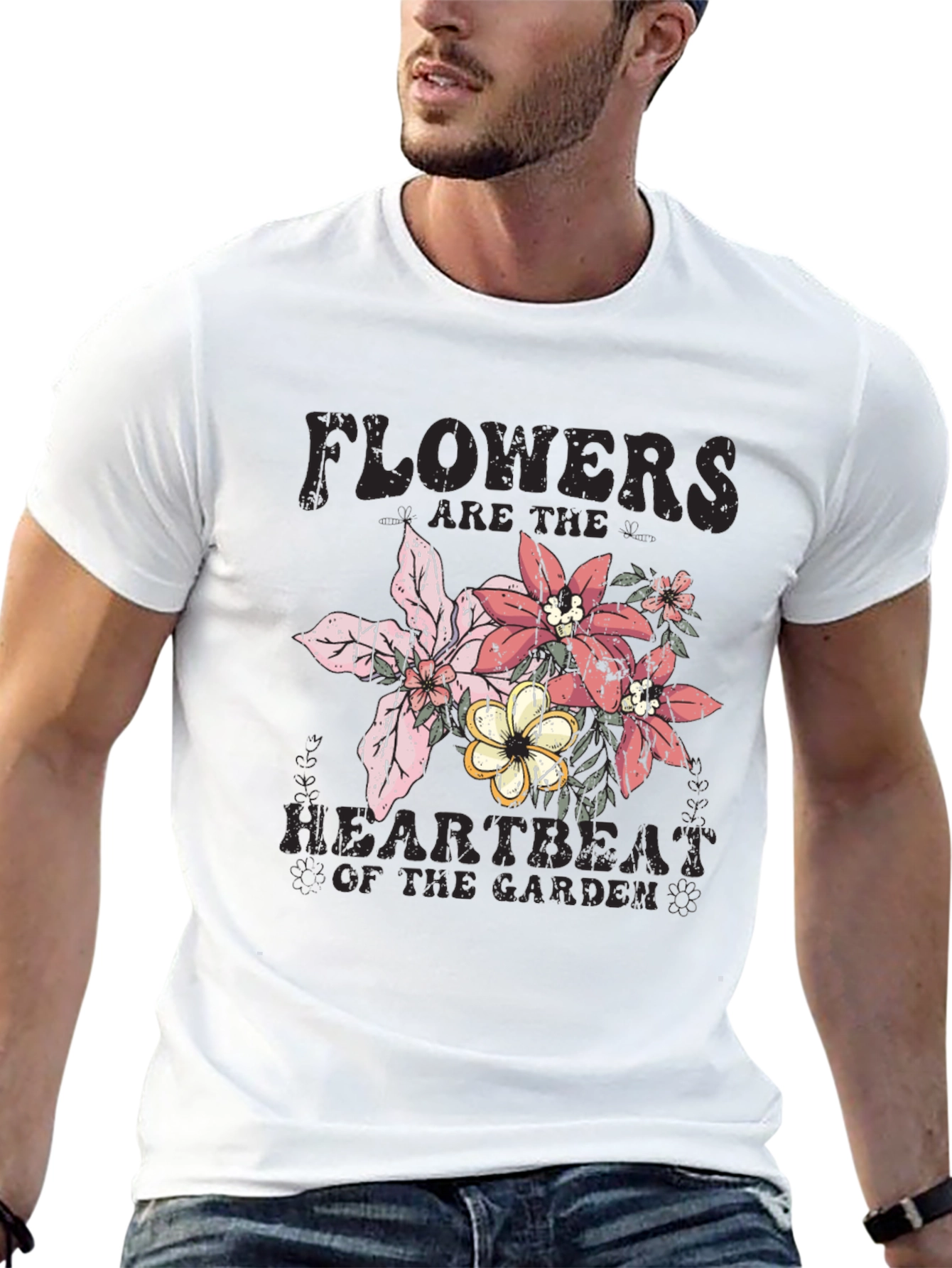 Flowers Heartbeat Garden T-Shirt
