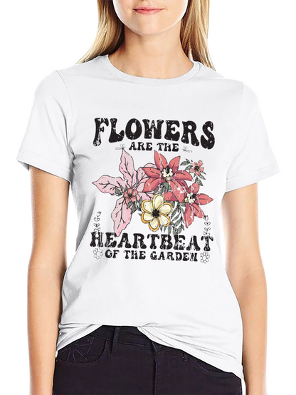 Flowers Heartbeat Garden T-Shirt