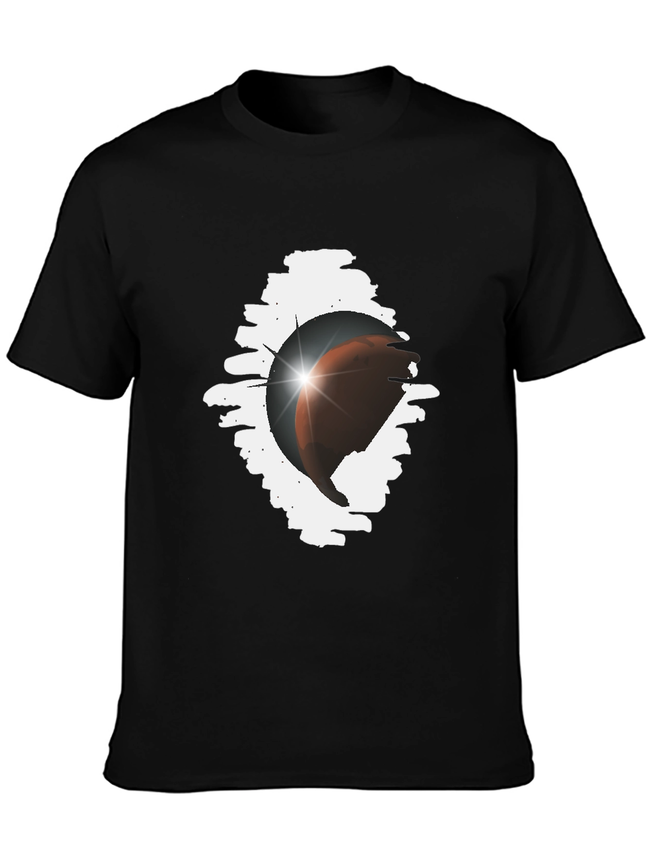 Eclipse Graphic Tee - Stylish Black Cotton Blend