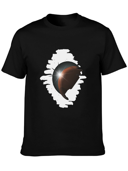 Eclipse Graphic Tee - Stylish Black Cotton Blend
