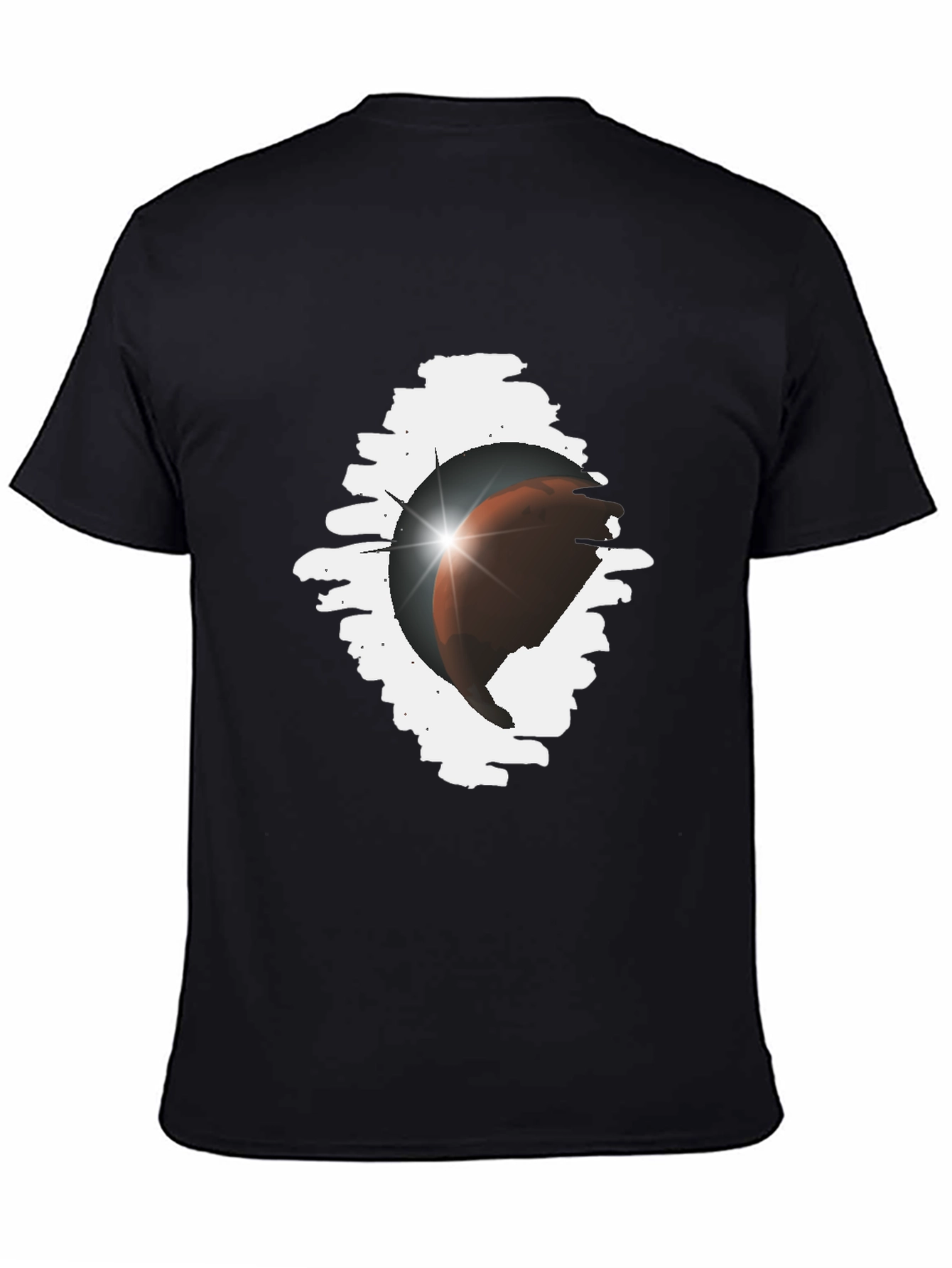 Eclipse Graphic Tee - Stylish Black Cotton Blend