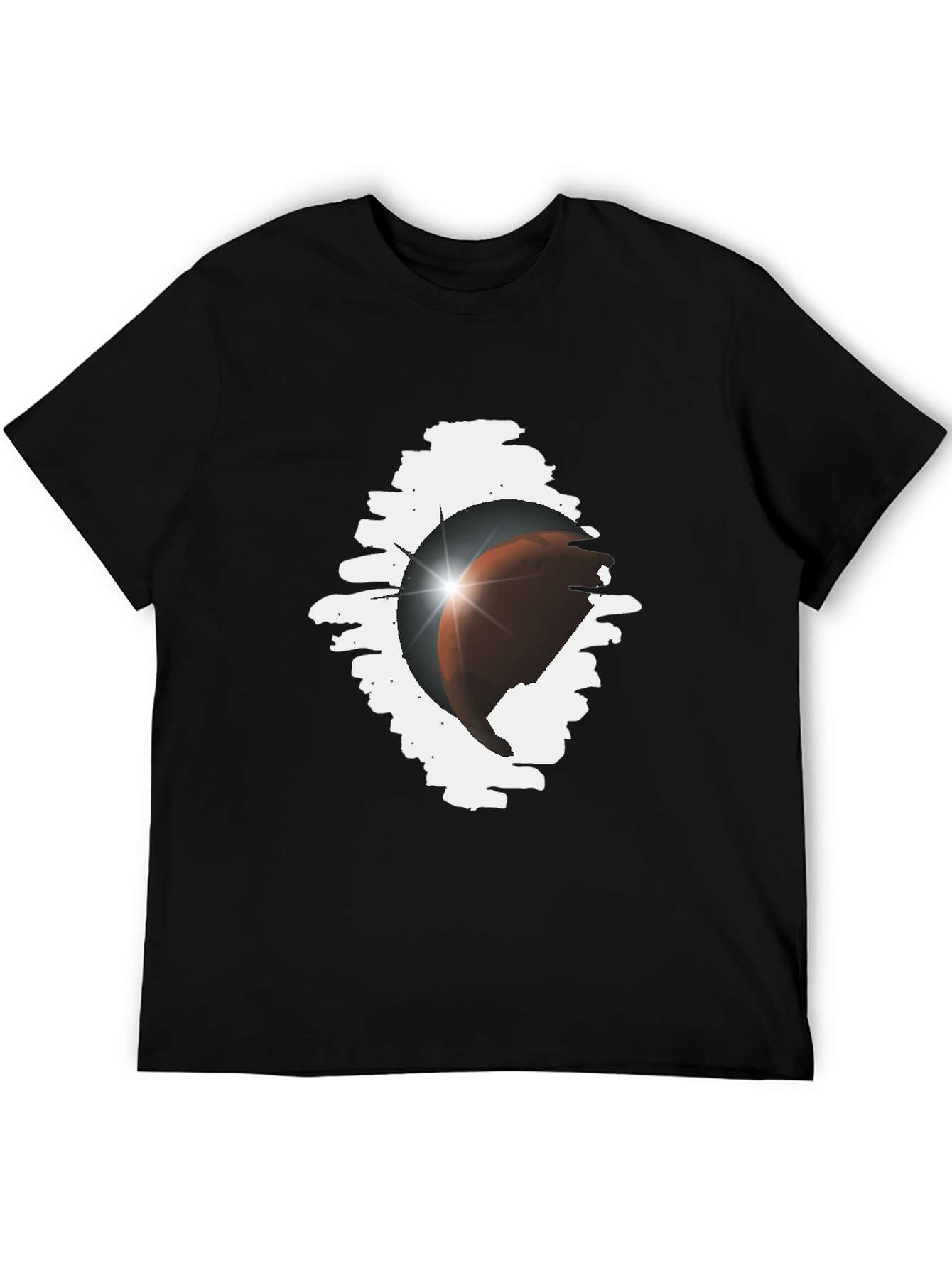 Eclipse Graphic Tee - Stylish Black Cotton Blend