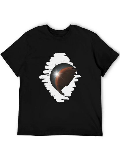 Eclipse Graphic Tee - Stylish Black Cotton Blend