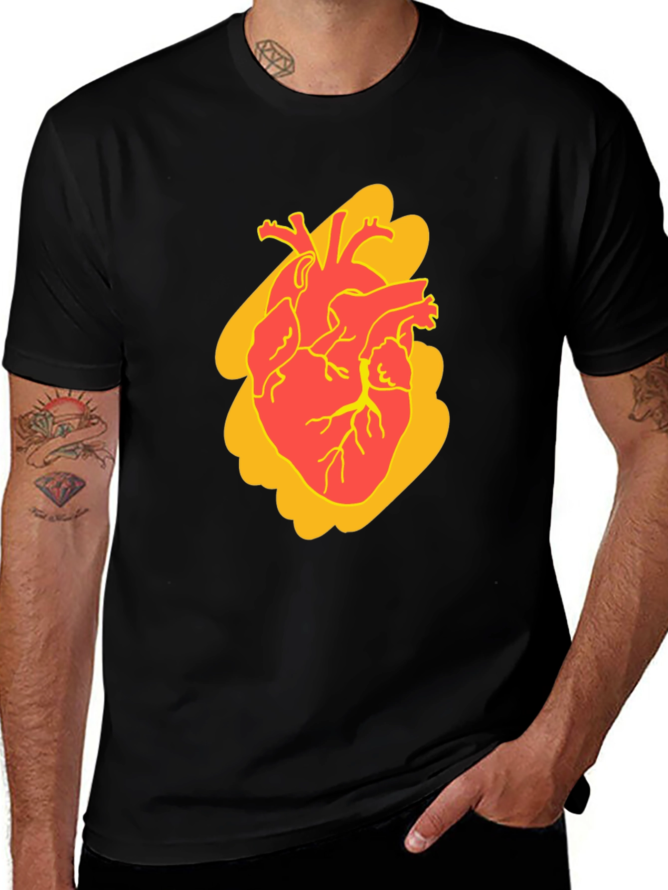 Anatomical Heart Graphic Tee - Bold Style
