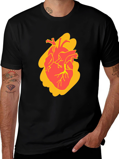 Anatomical Heart Graphic Tee - Bold Style