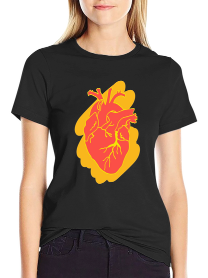 Anatomical Heart Graphic Tee - Bold Style