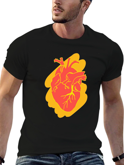 Anatomical Heart Graphic Tee - Bold Style