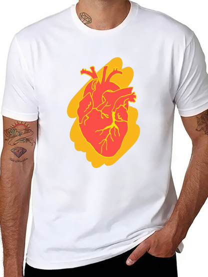 Anatomical Heart Graphic Tee - Bold Style