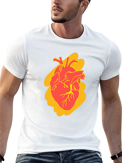 Anatomical Heart Graphic Tee - Bold Style