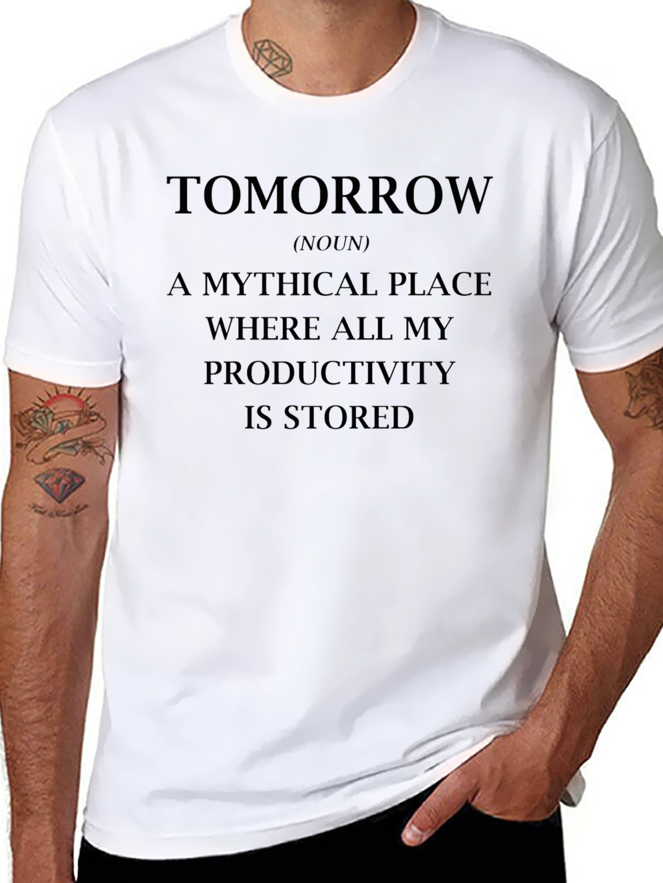 Tomorrow Productivity T-Shirt - Novelty Slogan Tee