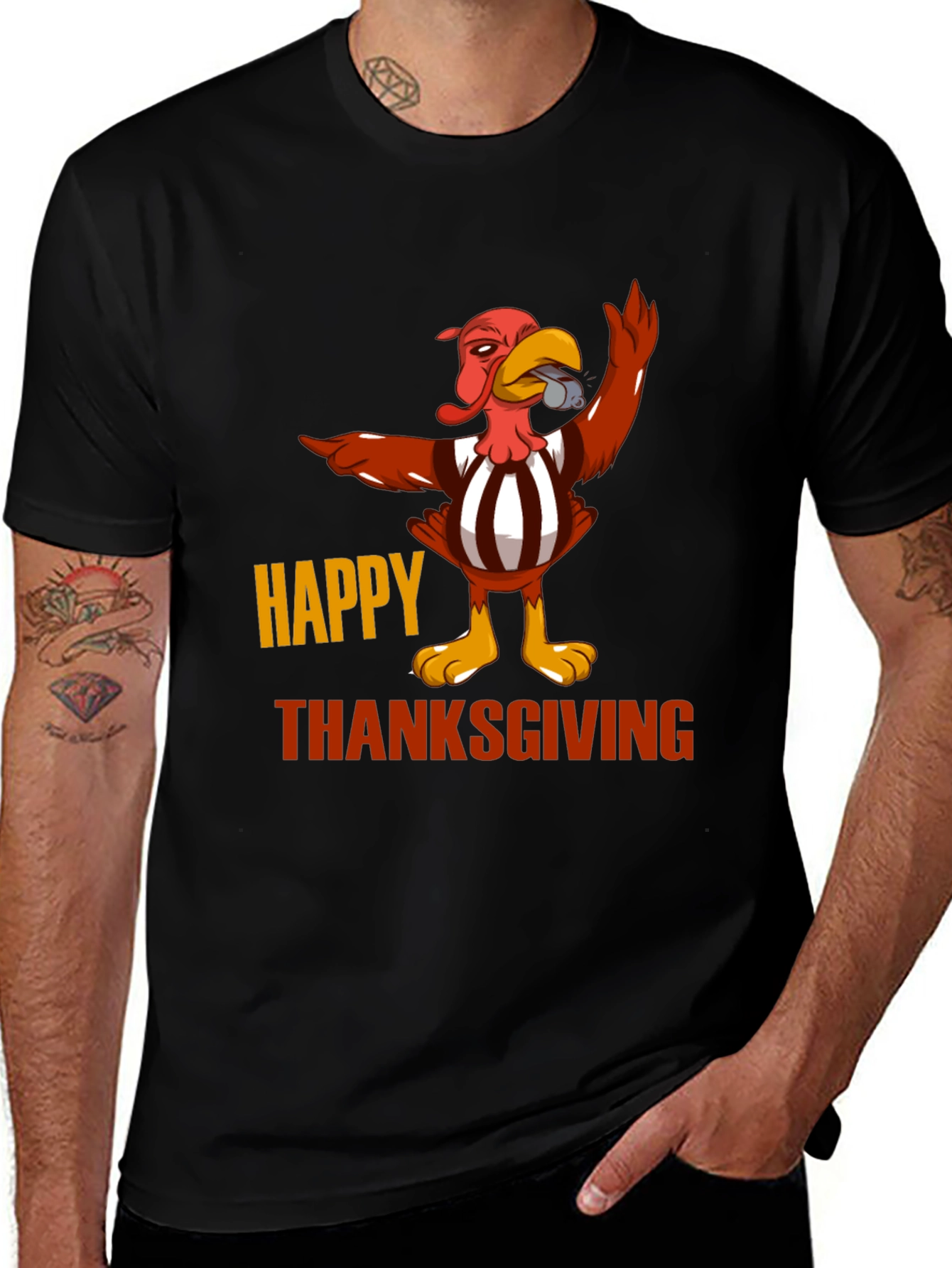 Funny Thanksgiving Turkey Referee T-Shirt