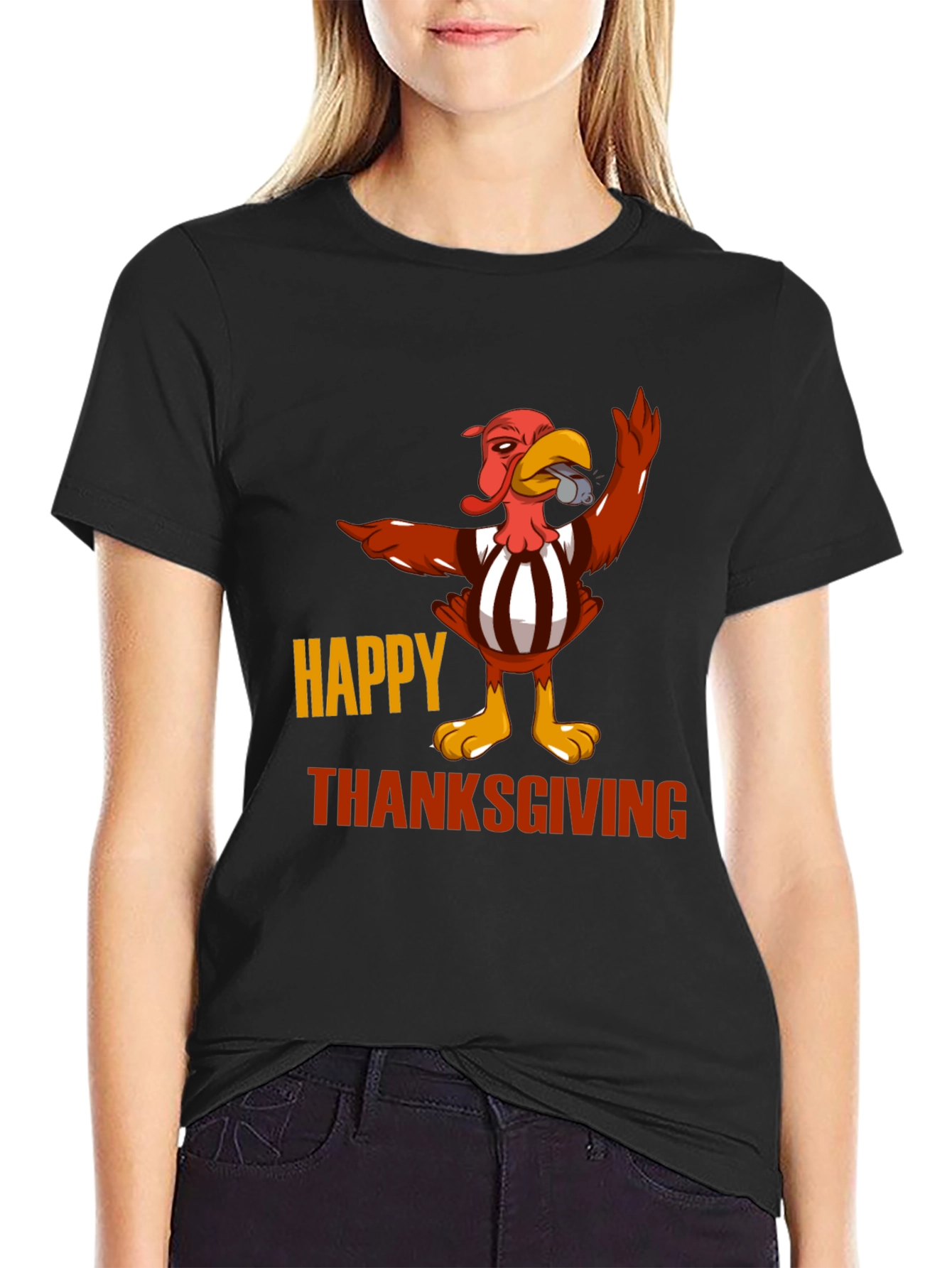 Funny Thanksgiving Turkey Referee T-Shirt