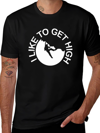 I Like To Get High Rock Climbing T-Shirt