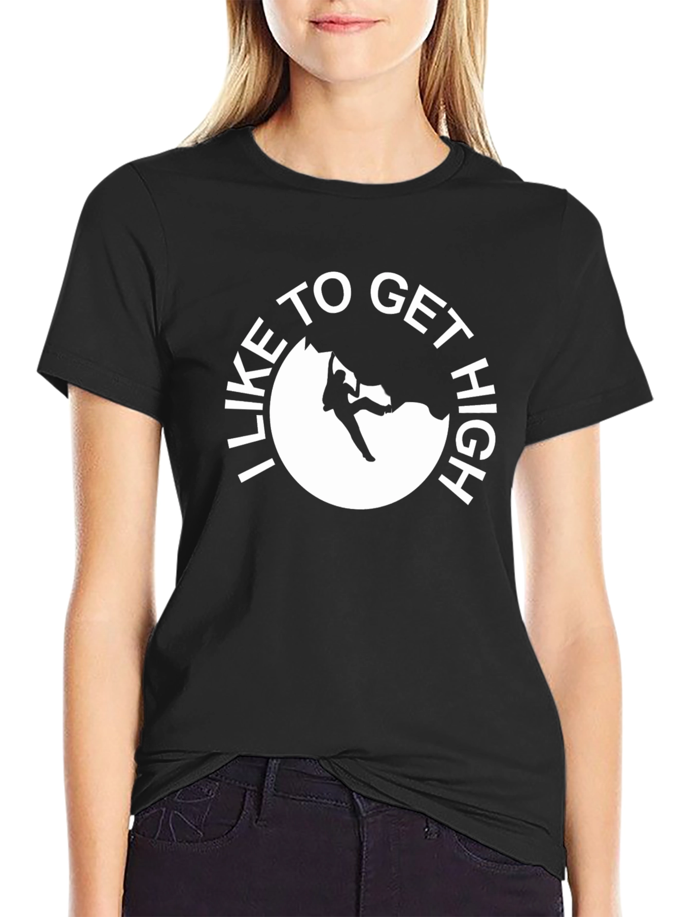 I Like To Get High Rock Climbing T-Shirt