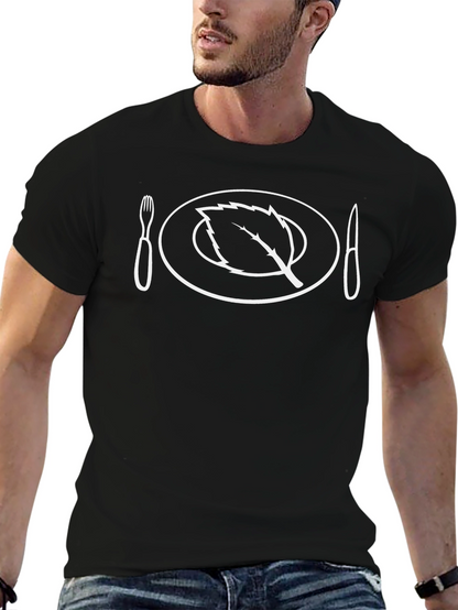 Vegan T-Shirt: Leaf Plate Graphic Tee