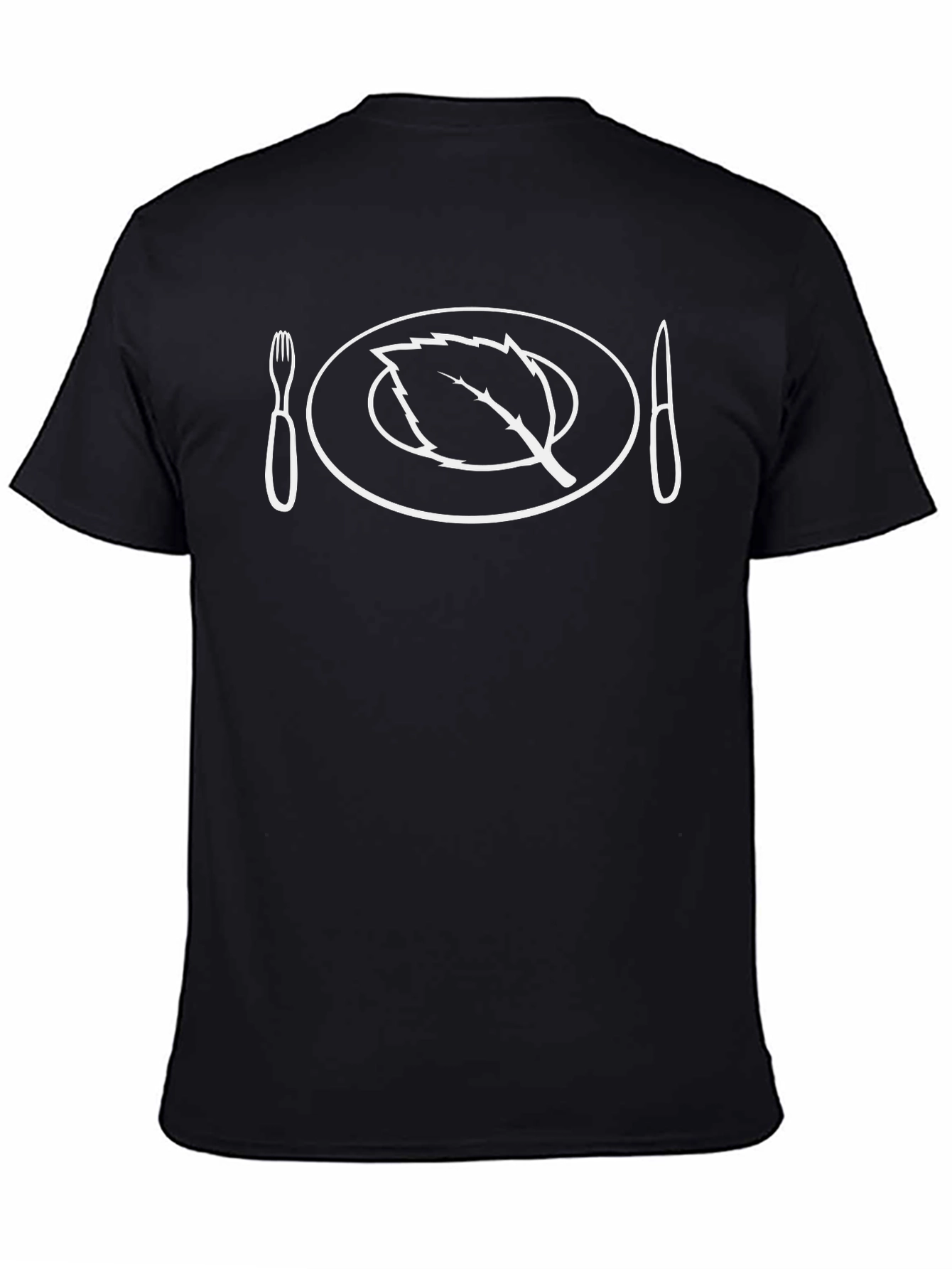 Vegan T-Shirt: Leaf Plate Graphic Tee