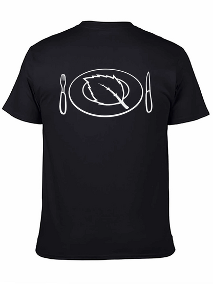 Vegan T-Shirt: Leaf Plate Graphic Tee