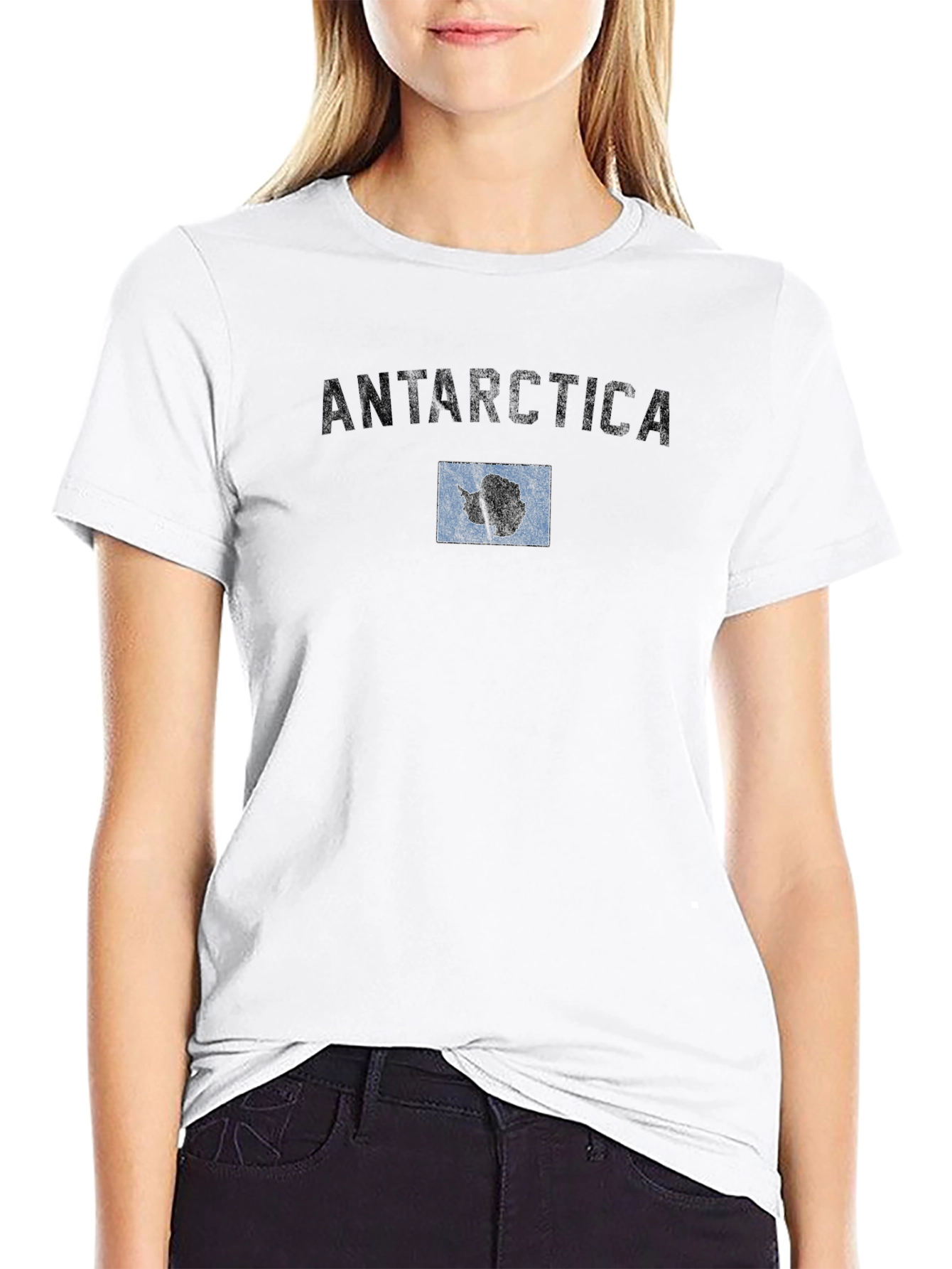 Antarctica Flag T-Shirt - Classic Black Tee