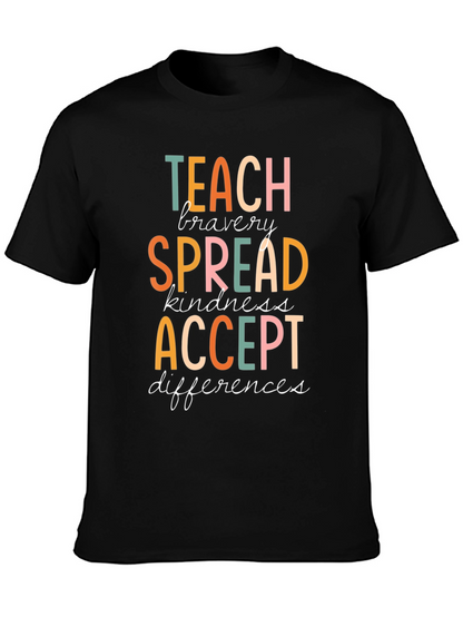 Teach Bravery Graphic Tee - Kindness & Acceptance Shirt