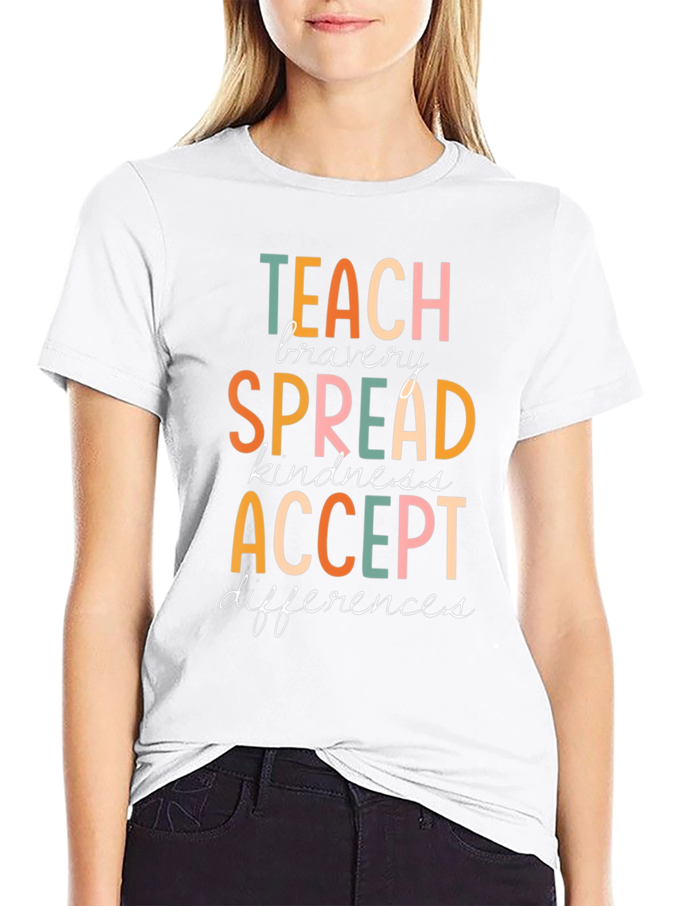 Teach Bravery Graphic Tee - Kindness & Acceptance Shirt
