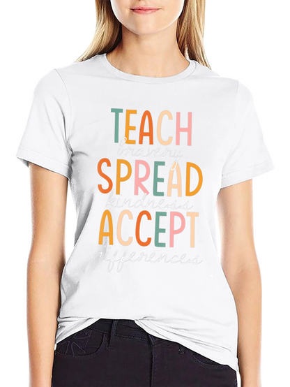 Teach Bravery Graphic Tee - Kindness & Acceptance Shirt