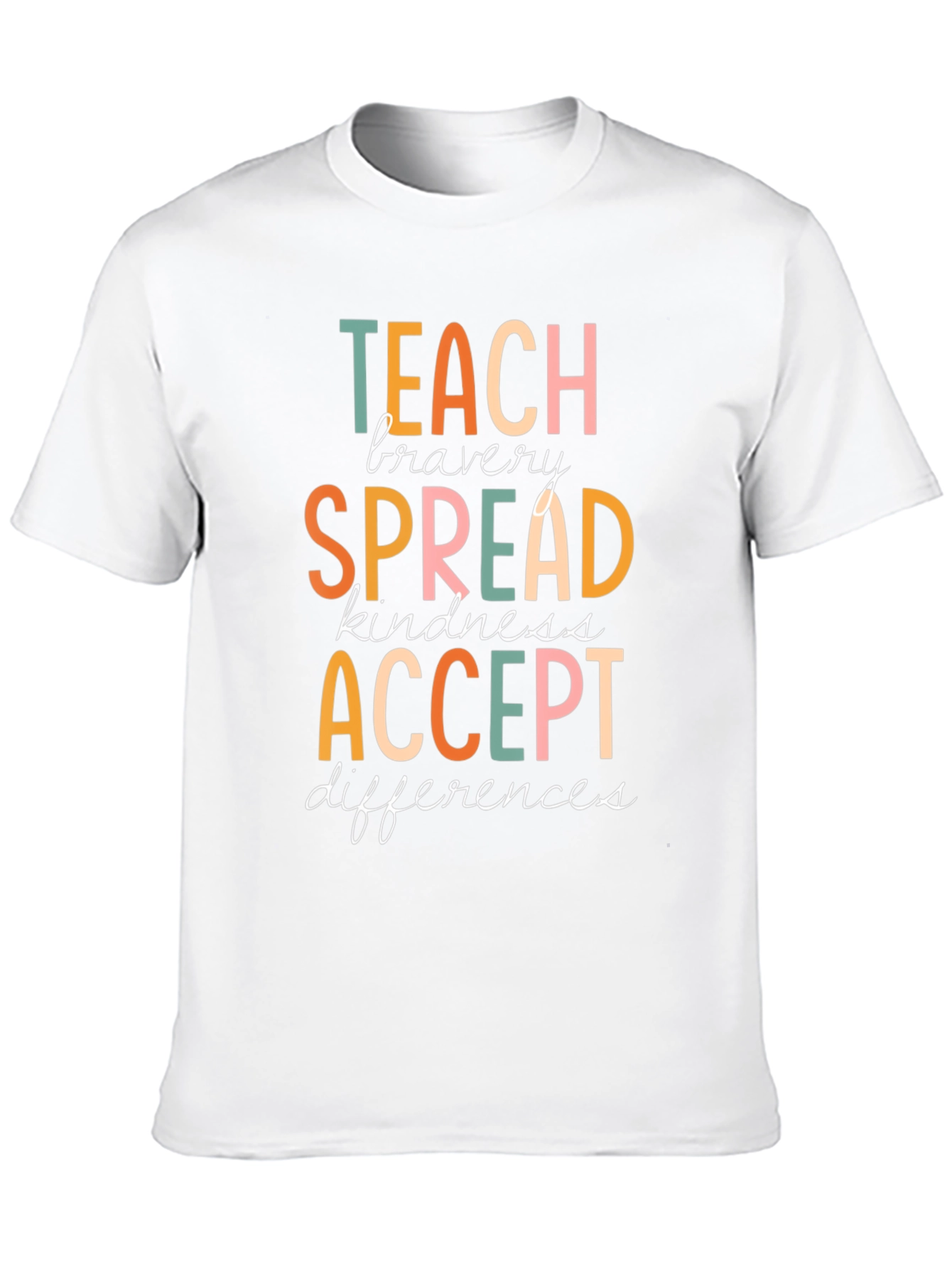 Teach Bravery Graphic Tee - Kindness & Acceptance Shirt