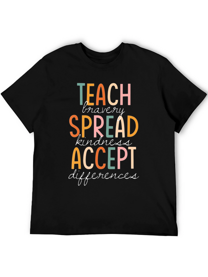 Teach Bravery Graphic Tee - Kindness & Acceptance Shirt