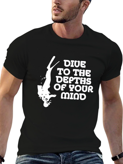 Dive into Your Mind Black T-Shirt